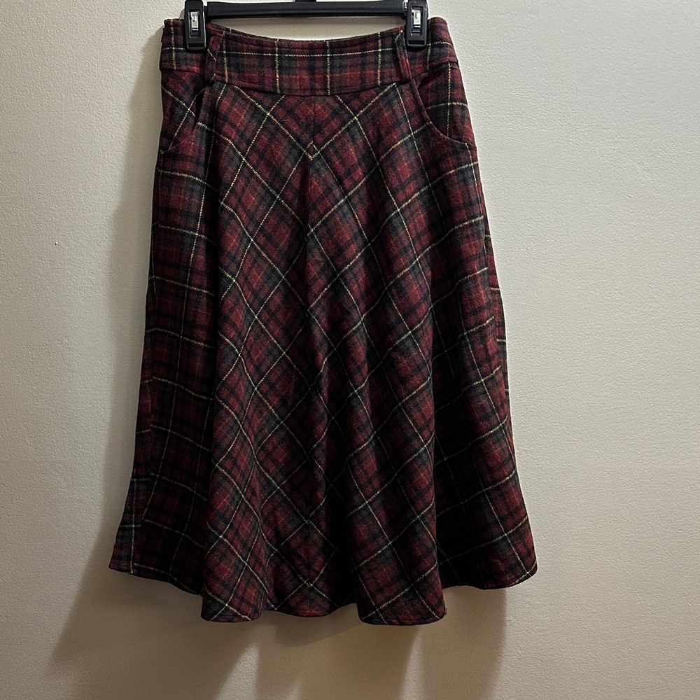 Plaid A-Line Skirt